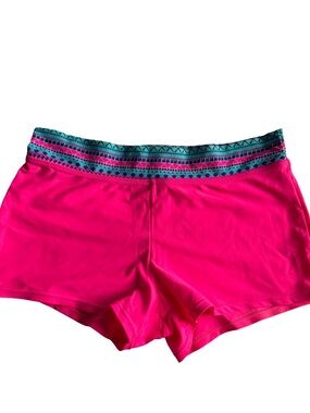 Wave Zone Women’s Fuchsia Bikini Bottoms with Decorative Teal Waistband